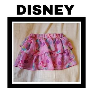 Disney Pink Flowered Skirt with Attached Shorts 3T